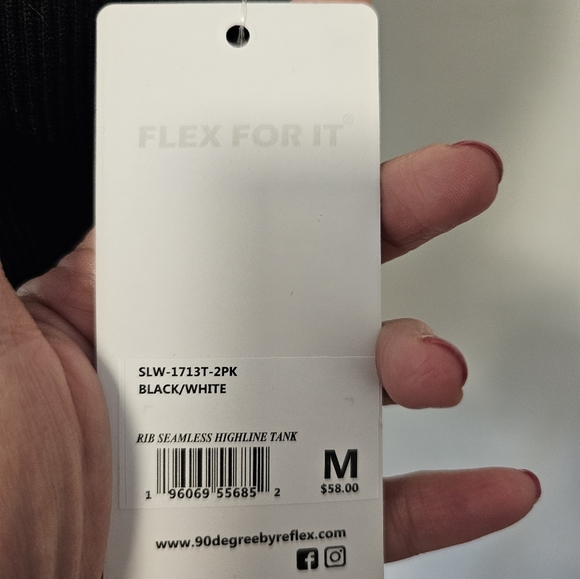 90 Degree by Reflex Ribbed Seamless Tank Women's Size Medium NWT - Picture 7 of 8